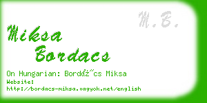 miksa bordacs business card